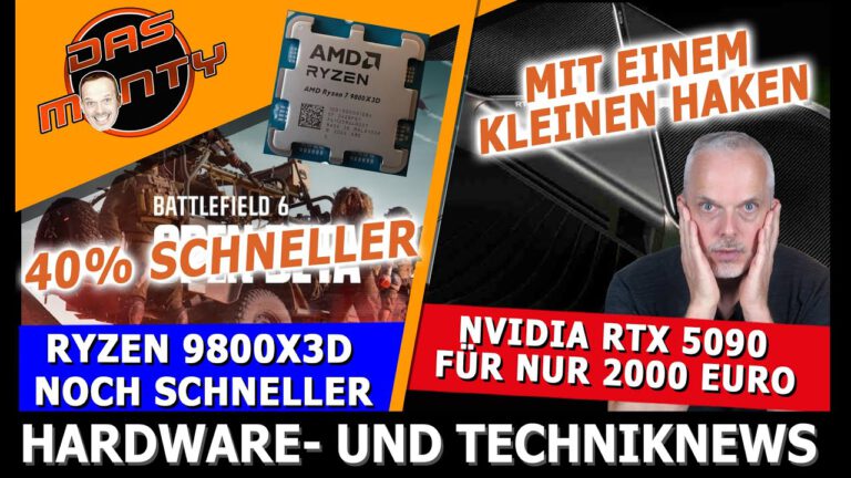 Nvidia RTX 5090 für 2000 Euro und die schnellsten Ryzen CPUs