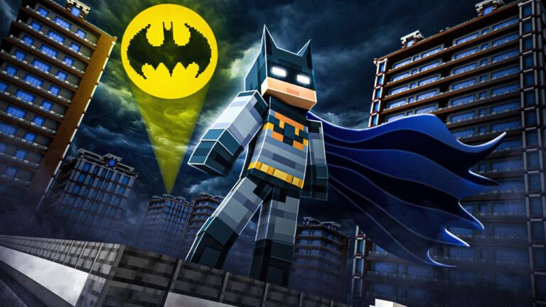 Ich bin Batman in Minecraft