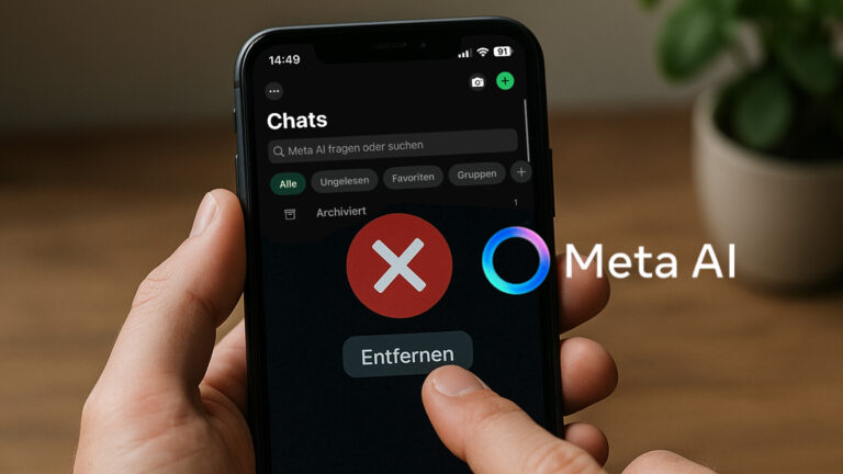 Meta AI aus WhatsApp, Facebook und Instagram entfernen