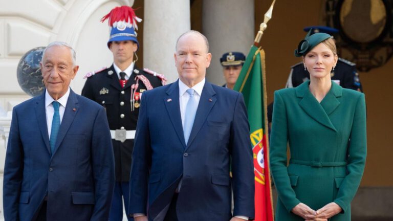 Empfang des portugiesischen Präsidenten: Fürstin Charlène in Grün